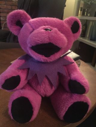 Grateful Dead Dancing Bear 12 " Steven Smith Hot Pink Jointed Stuffed Plush