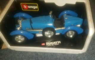 1:18 Burago 1934 Bugatti Type 59 3005 blue with box 3