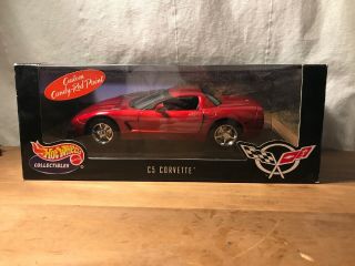 Hot Wheels Collectible 1/18 Chevrolet C5 Corvette Custom Candy - Red Paint A6