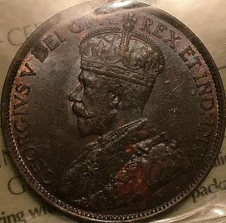 1913 Canada Large Cent - Iccs Certified Ms - 62 Lustrous Red And Brown