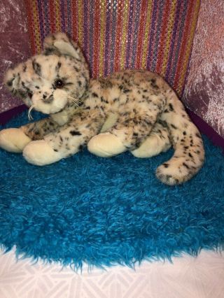 Vguc - 13” 2001 Ty Classic Thomas Snow Leopard Wild Cat Stuffed Animal