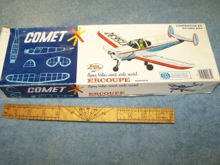Vintage Ercoupe Comet Flying Balsa Kit Model