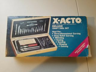 X - Acto Deluxe Craft Tool Set With Wood Chest