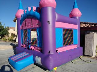 Commercial Bounce House 100 Vinyl 13x13x15 Inflatable Castle Jumper,  Sand Cones