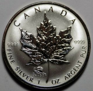 2000 Canada $5 Maple Leaf Dragon Privy Reverse Proof Gem 1 Oz.  9999 Fine Silver