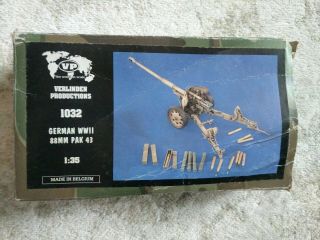 Open Box Verlinden Productions 1032 German Wwii 88mm Pak 43 1:35 Scale