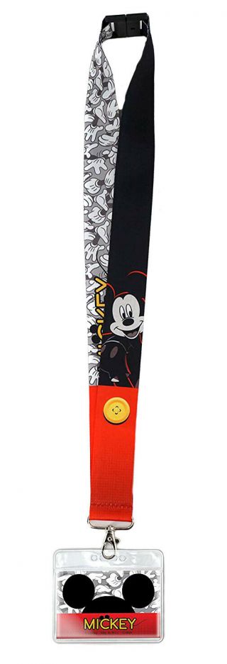 Mickey Mouse Deluxe Id Badge Lanyard