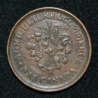 A Lower Canada Bouquet Sou Token Lc - 32a 18 Lvs Br 687 Vf Montreal Bank