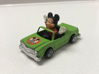 Walt Disney 1977 Ahi Azrak - Hamway Mickey Mouse Diecast Car Fast Wheels Very Rare