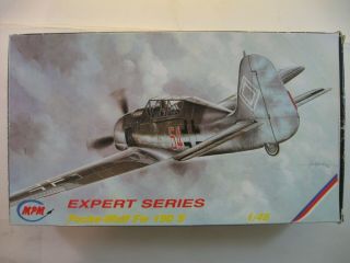 Vintage Mpm Expert Series 1/48 Focke - Wulf Fw190s W/resin Parts 48028