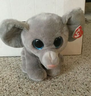 With Tags Ty Beanie Boos Whopper The Elephant Medium Approx 10 "