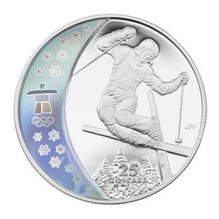 Vancouver Olympic Games: Ski Jumping - 2009 Canada $25 Sterling Silver Coin