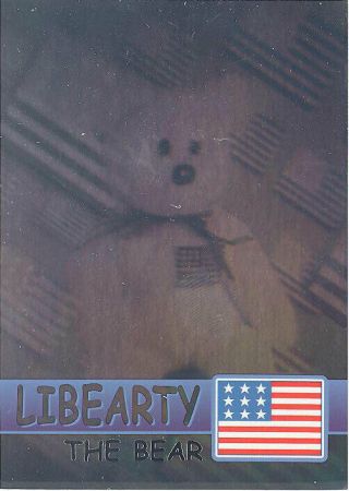 Ty Beanie Babies Bboc Card - Series 2 Rare Bear (silver) - Libearty The Bear - Nm