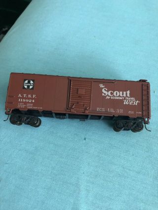 Ho Scale Santa Fe Atsf 119924 Box Car " The Scout 