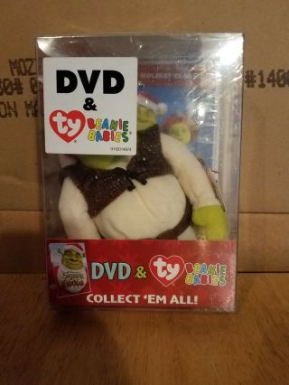 Shrek The Halls Shrek Ty Beanie Baby And Dvd Combo