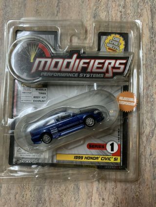 Modifiers Series 1 1999 Honda Civic Si Blue 1/64