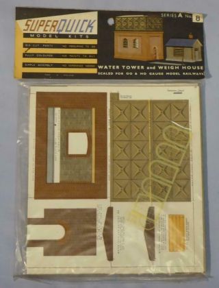 Superquick Model Kit 00/h0 Gauge Orig Packing Water Tower Weigh House A8