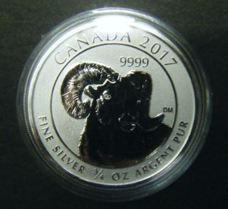 2017 Canada $2 Big Horn Sheep 3/4oz Reverse Proof Silver Bullion Coin 0.  75