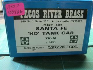 Pecos River Brass 2408 Santa Fe Tk - M Tank Car 100926 Painted