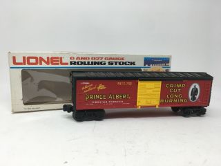 Lionel Prince Albert (smoking Tobacco) Box Car 6 - 7702