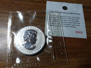 2004 Canada $5 silver Maple Leaf.  Zodiac series AQUARIUS plus 2
