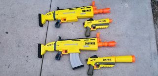 2 Nerf Fortnite Elite Ar L Dart Blaster Scar Gun Plus Forntnite Pistol