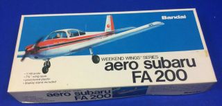 Vintage Bandai Aero Subaru Fa - 200 Weekend Wing Series 1/48 Scale Model Airplane