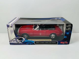 1967 Chevrolet Camaro Ss 396 Convertible Red 1/18 Diecast Model Car By Maisto