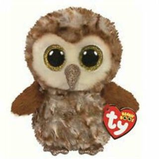 Percy Owl Ty Beanie Boos Plush Stuffed Animal Figure Medium 13 " With Tags