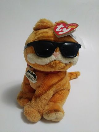 2004 Ty Beanie Baby - Garfield Cool Cat 7 " Inch Plush W/sunglasses