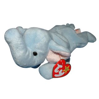 Ty Beanie Baby Peanut - Mwmt (elephant Light Blue 1995)