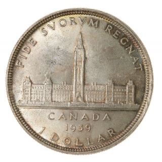 Raw 1939 Canada $1 Uncertified Canadian Silver Dollar Coin