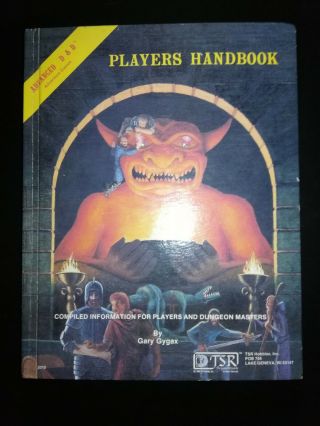 Ad&d Advanced Dungeons And Dragons Players Handbook By Gary Gygax Tsr Games