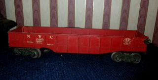 Vintage Lionel Trains Nyc Red Gondola Car 6462 O Gauge