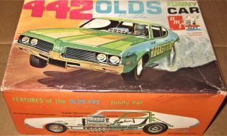 Amt Annual 1969 Olds 442 Funny Car 3in1 Model Kit Incomplete/used W/original Box
