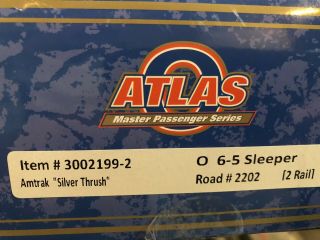 Atlas O 2 - Rail California Zephyr 3002199 - 2 Amtrak Silver Thrush 2202 6/5sleeper