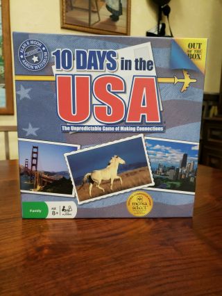 10 Ten Days In The Usa Board Game By Alan Moon.  100 Complete.
