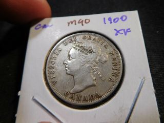M90 Canada 1900 25 Cents Xf
