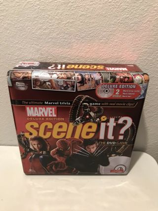Marvel Deluxe Edition Scene It The Dvd Game Trivia Game In Collectors Tin