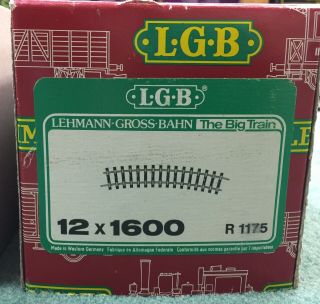 One Box Of 12 Lgb 1600 Curve Track R3 1175mm