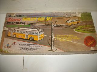 South Street Electric Trolley Bus Set Ho Scale W/ 2 Buses In The Box