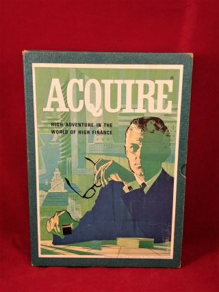 Vtg 1971 3m Bookshelf Game Acquire High Adventure In The World Of High Finance