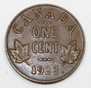 1923 Canada / Canadian One Cent / Penny - Vf Very Fine