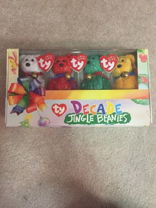 Ty Decade Jingle Beanies 4 Bears 10 Year Anniversary