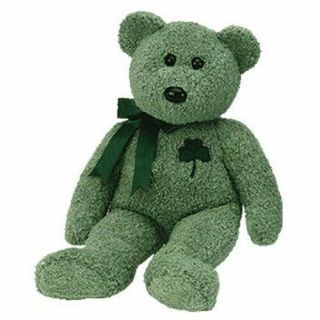 Ty Beanie Buddy - Shamrock The Bear (13.  5 Inch) - Mwmts Stuffed Animal To