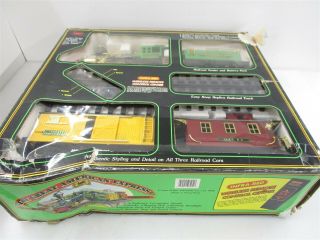 Vintage Bright The Great American Express Railroad Train Set Iop