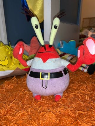 Ty Beanie Babies Spongebob Squarepants Mr Krabs Plush Stuffed Animal Toy 2011 
