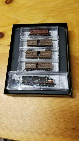 Micro - Trains Mtl N - Scale Weathered Cattle Stock Car Set Southern Pacific/sp 4 - Pk