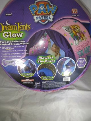 Kids Nickelodeon Paw Patrol Dream Tent Glow As Seen On Tv Twin Bed Size