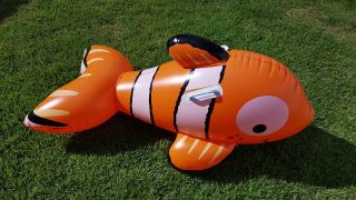 Inflatable Summer Waves Clown Fish Ride On Pool Toy
